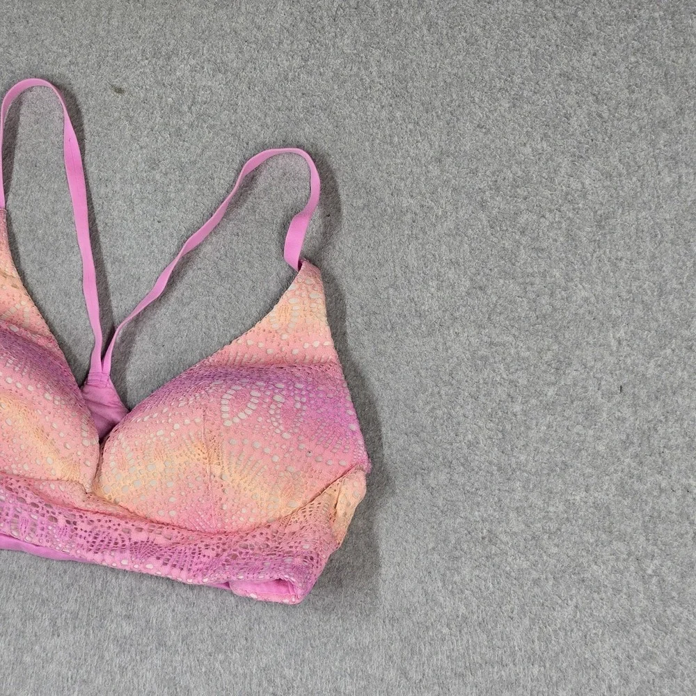 Victoria's Secret Women Bra 36B Pink Geometric Body By Lightly Lined Plunge